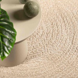 vidaXL Teppich ZIZUR Beige 60x110 cm Jute-Optik Indoor und Outdoor