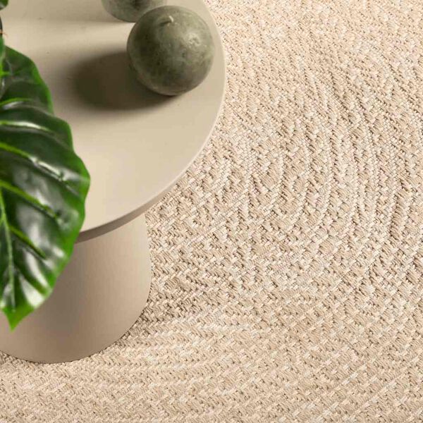 vidaXL Teppich ZIZUR Beige 60x110 cm Jute-Optik Indoor und Outdoor