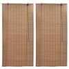vidaXL Bambusrollos 2 Stk. 100x160 cm Braun