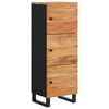 vidaXL Highboard mit 3 T&uuml;ren 40x33x110 cm Massivholz Akazie & Eisen