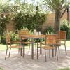 vidaXL Garten Essgruppe 5 pcs Grau und Braun Poly-Rattan