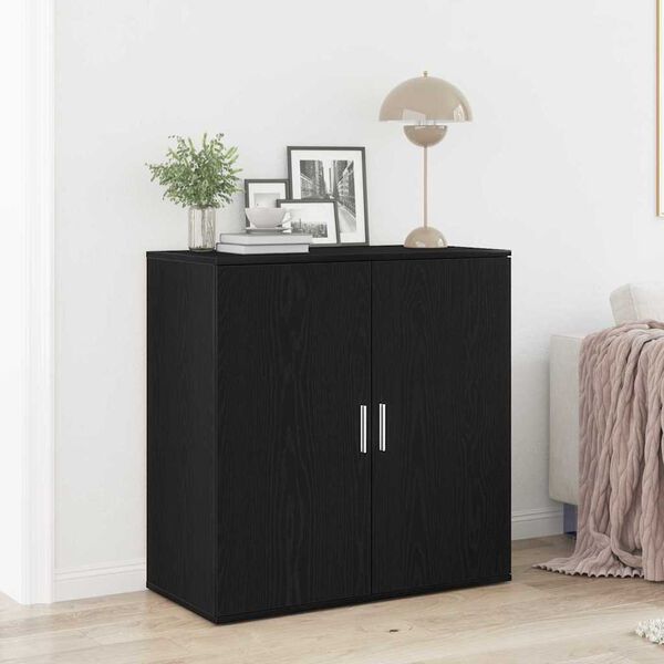 vidaXL Sideboard Schwarz Eichen-Optik 79 x 38 x 80 cm Holzwerkstoff
