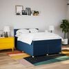 vidaXL Boxspringbett mit Matratze Blau 140x200 cm Stoff