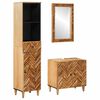 vidaXL Badezimmerschrank-Set 3 stk. 62 x 33 x 58 cm Massivholz Mango