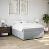 vidaXL Boxspringbett mit Matratze Hellgrau 140x190 cm Stoff