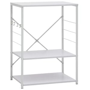 vidaXL Mikrowellenregal Wei&szlig; 60&times;39,6&times;79,5 cm Holzwerkstoff
