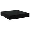 vidaXL Schweberegale 4 Stk. Hochglanz-Schwarz 23x23,5x3,8 cm MDF