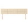 vidaXL Kopfteile Creme 160x5x78/88 cm Stoff