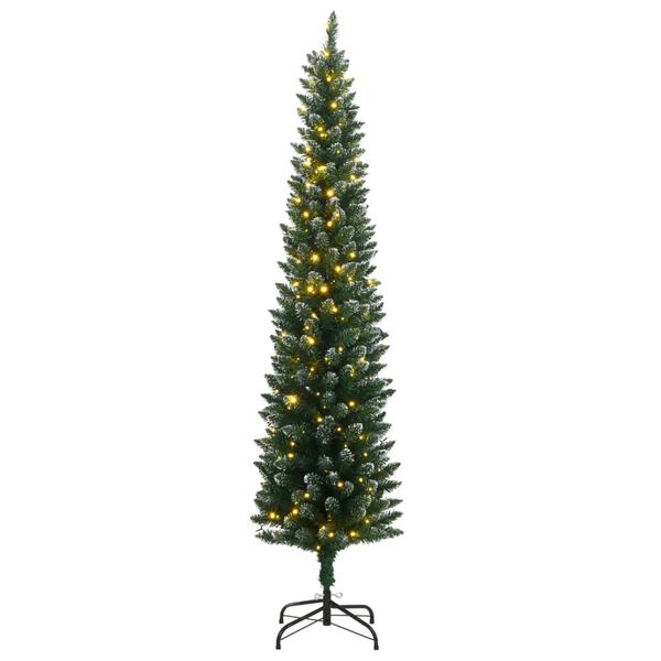 vidaXL K&uuml;nstlicher Weihnachtsbaum Schlank 300 LEDs 240 cm
