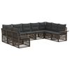 vidaXL Gartensofa-set 9 pcs Grau Poly-Rattan