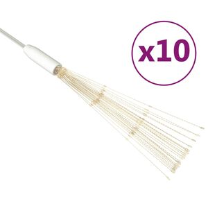 vidaXL Feuerwerkslichter 10 Stk. Weihnachtsdeko Warmwei&szlig; 20cm 1400LEDs