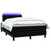 vidaXL Boxspringbett mit Matratze & LED Schwarz 120x220 cm Samt