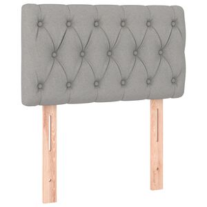 vidaXL Kopfteil Hellgrau 80x7x78/88 cm Stoff