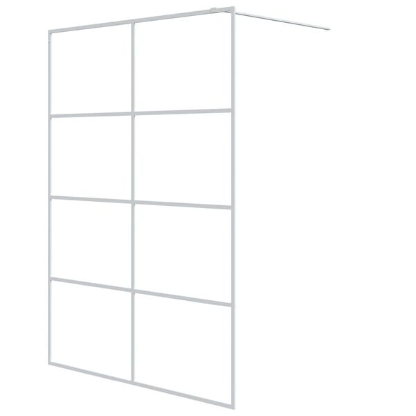 vidaXL Duschwand f&uuml;r Begehbare Dusche Wei&szlig; 140x195 cm ESG-Klarglas