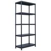 vidaXL Lagerregal Schwarz 500 kg 90 x 60 x 180 cm Kunststoff