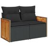 vidaXL Garten-Sofa-Set mit Kissen 13 pcs Schwarz