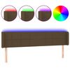 vidaXL LED Kopfteil Dunkelbraun 203x16x78/88 cm Stoff