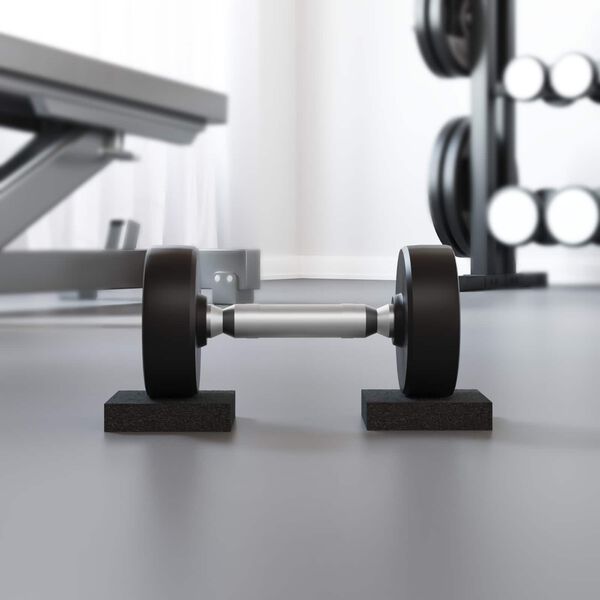 vidaXL Gummipad 25 pcs Schwarz 9 x 6 x 2 cm Gummi