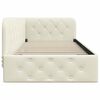 vidaXL Eckbettgestell Creme 100 x 200 cm Samt