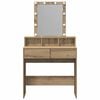 vidaXL Schminktisch Artisan-Eiche 80 x 41 x 144,5 cm Holzwerkstoff