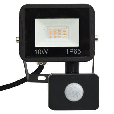 vidaXL LED-Fluter mit Sensor 10W Warmweiß