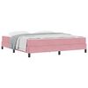 vidaXL Boxspringbett mit Matratze Rosa 180 x 210 cm Stoff