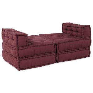 vidaXL Modulare Sofagarnitur Stoff Kastanienbraun 210 x 140 x 56 cm