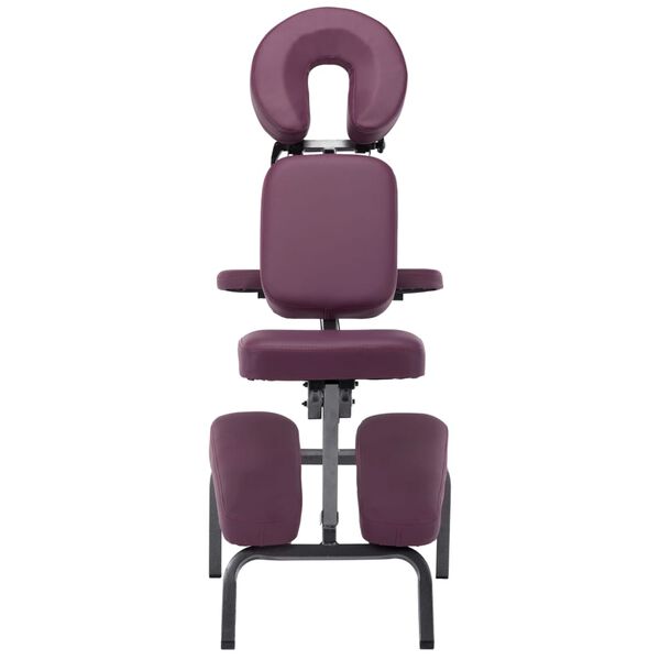vidaXL Massagestuhl Kunstleder Burgunderrot 122×81×48 cm