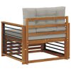 vidaXL Outdoor-Sofagarnitur Massives Akazienholz und Polyester Natur