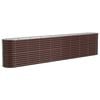 vidaXL Hochbeet Verzinkter Stahl 332x40x68 cm Braun