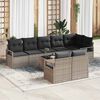 vidaXL Sofa Set 9 pcs Grau Poly-Rattan