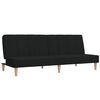vidaXL Schlafsofa 2-Sitzer mit Hocker Schwarz Stoff