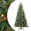 vidaXL K&uuml;nstlicher klappbarer Weihnachtsbaum Gr&uuml;n 240 cm PE und PVC