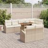 vidaXL Garten-Sofa-Set mit Kissen 9 pcs Beige und Creme
