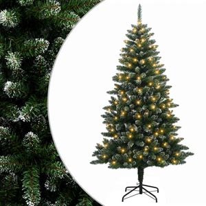 vidaXL K&uuml;nstlicher klappbarer Weihnachtsbaum 150 cm 150 LEDs