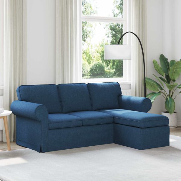 vidaXL Sofa Blau Gesamtabmessungen: 195 x 138 x 80 cm (B x T x H) Samt