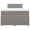 vidaXL Boxspringbett mit Matratze Taupe 120x200 cm Stoff