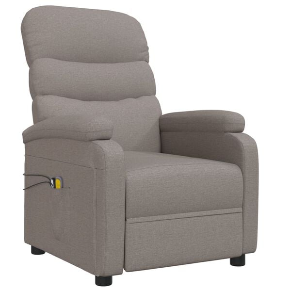 vidaXL Massagesessel Elektrisch Taupe Stoff