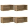 vidaXL CD Aufbewahrungsregal 4 Stk. Artisan-Eiche 40 x 17 x 17 cm