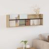 vidaXL Magazinregal Sonoma-Eiche 100 x 12 x 30 cm Holzwerkstoff