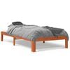 vidaXL Massivholzbett ohne Matratze Wachsbraun 75x190 cm Kiefernholz