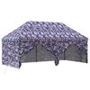 vidaXL Pop-up Pavillon mit 4 Seitenw&auml;nden 3 x 6 m Blaue Camouflage