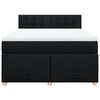 vidaXL Boxspringbett mit Matratze Schwarz 160x200 cm Stoff