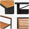 vidaXL Garten Essgruppe 9 pcs Schwarz und Braun Poly-Rattan