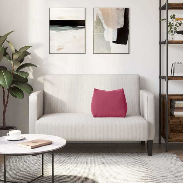 vidaXL R&uuml;ckenkissen Weinrot 45 x 20 x 35 cm Cordstoff