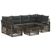 vidaXL Gartensofa-set 7 stk. Grau Poly-Rattan