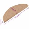 vidaXL Stufenmatten Selbstklebend 15 Stk. 56x17x3 cm Beige