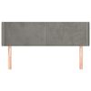vidaXL Kopfteil mit Ohren Hellgrau 147x16x78/88 cm Samt
