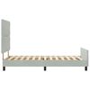 vidaXL Boxspringbett mit Kopfteil Hellgrau 90 x 190 cm Samt