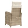 vidaXL 3-tlg. Bistro-Set mit Kissen Beige Poly Rattan